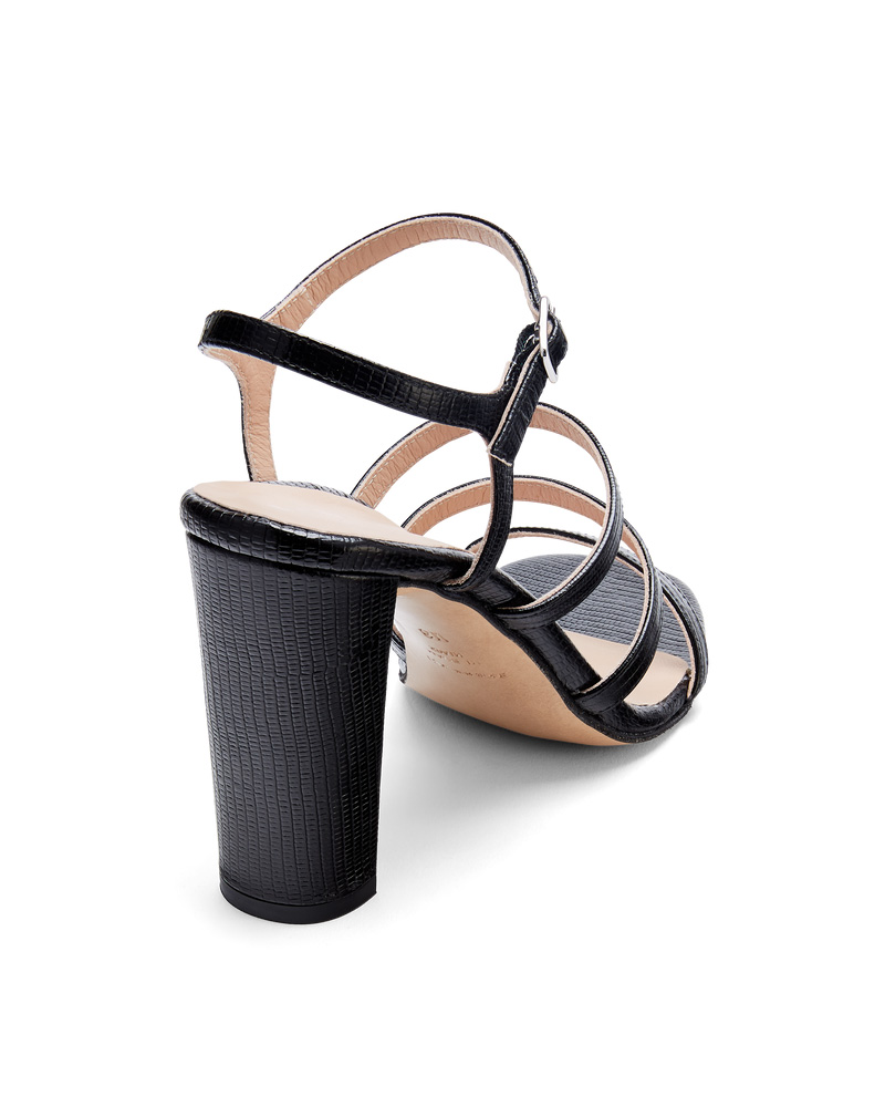 Inez Women's Sasha - Black Lizard Emboss