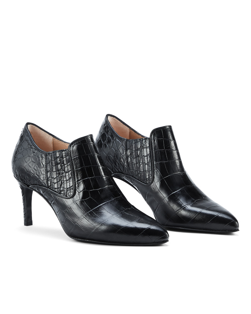 Inez Women's Marisol 70 - Black Croco Emboss