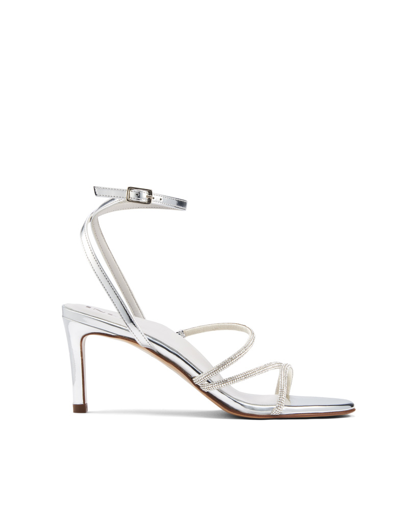 Inez Women's Sofia - Silver Metallic with Crystals