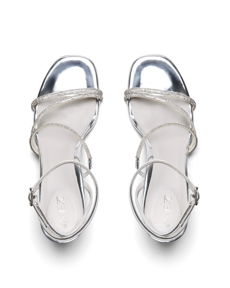 Inez Women's Sofia - Silver Metallic with Crystals