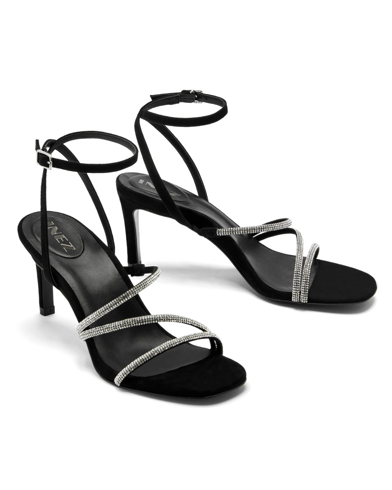 Inez Women's Sofia - Black Suede with Crystals