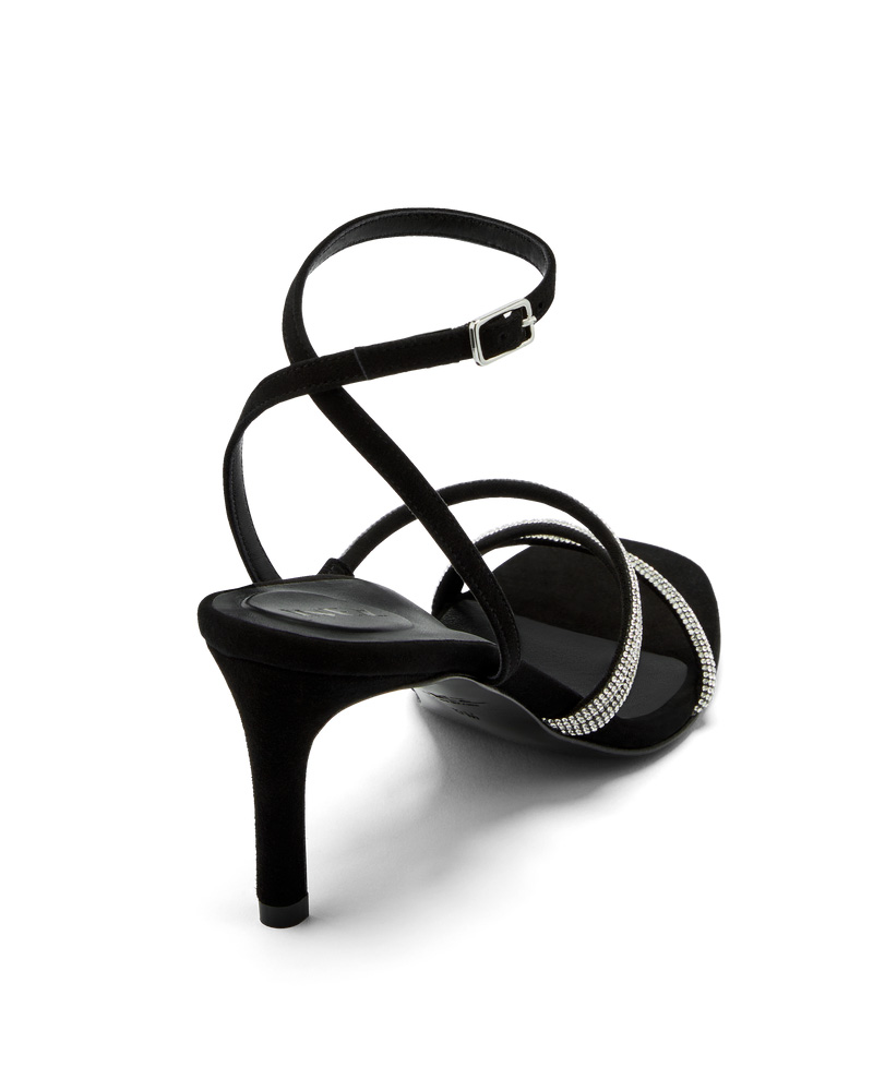 Inez Women's Sofia - Black Suede with Crystals